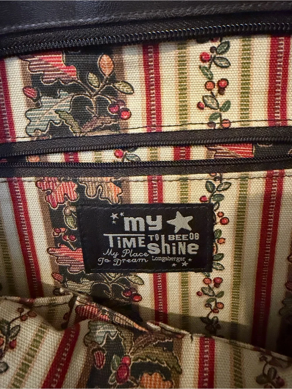 Longaberger Fall Floral Tapestry Tote